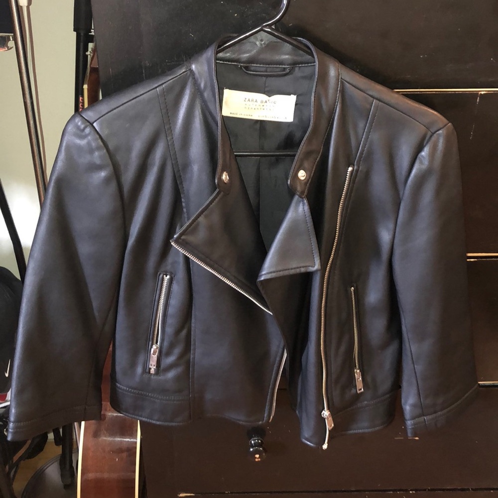 Faux leather jacket